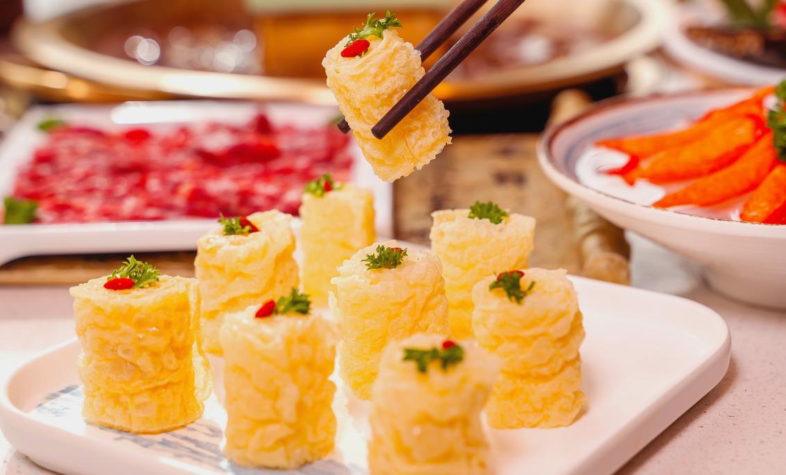正宗重慶火鍋店，必備的五道素菜品，第一道就是必備！